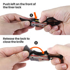 FUNBRO Small Pocket Knife, Cool Box Cutter with 1.34 Inch Sharp Blade