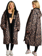 OHS Adults Drying Robe, Water-Resistant Changing Robe Gifts for Women Comfy Sherpa Privacy Robes for Women Men, Stay Dry Jacket Swimming Camping Drying Robes - S/M, L/XL