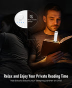 HIONXMGA Book Light,Rechargeable Reading Light for Books in Bed at Night
