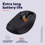Trust Nito Ergonomic Wireless Mouse with Thumb Rest, 6 Buttons