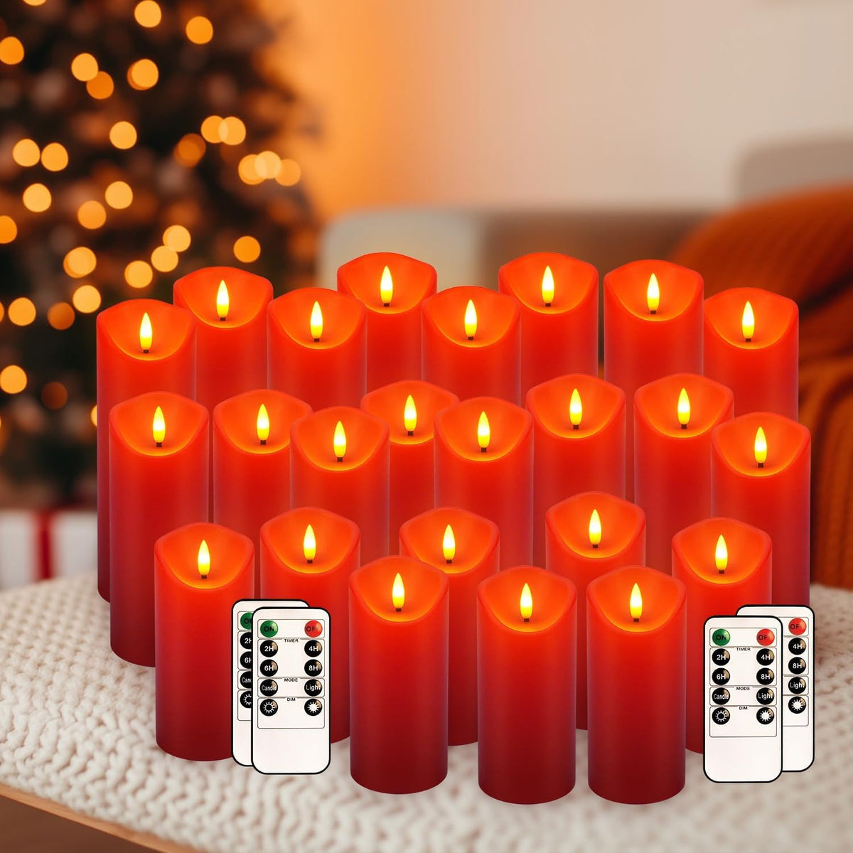 YOROXRG Solar flameless Candles Outdoor Waterproof,Dusk to Dawn Outdoor Lighting, Flickering fameless Reusable LED Light Candles for Lantern Garden Camping and Home Decor, 3D Wick (3"X6") Set of 2