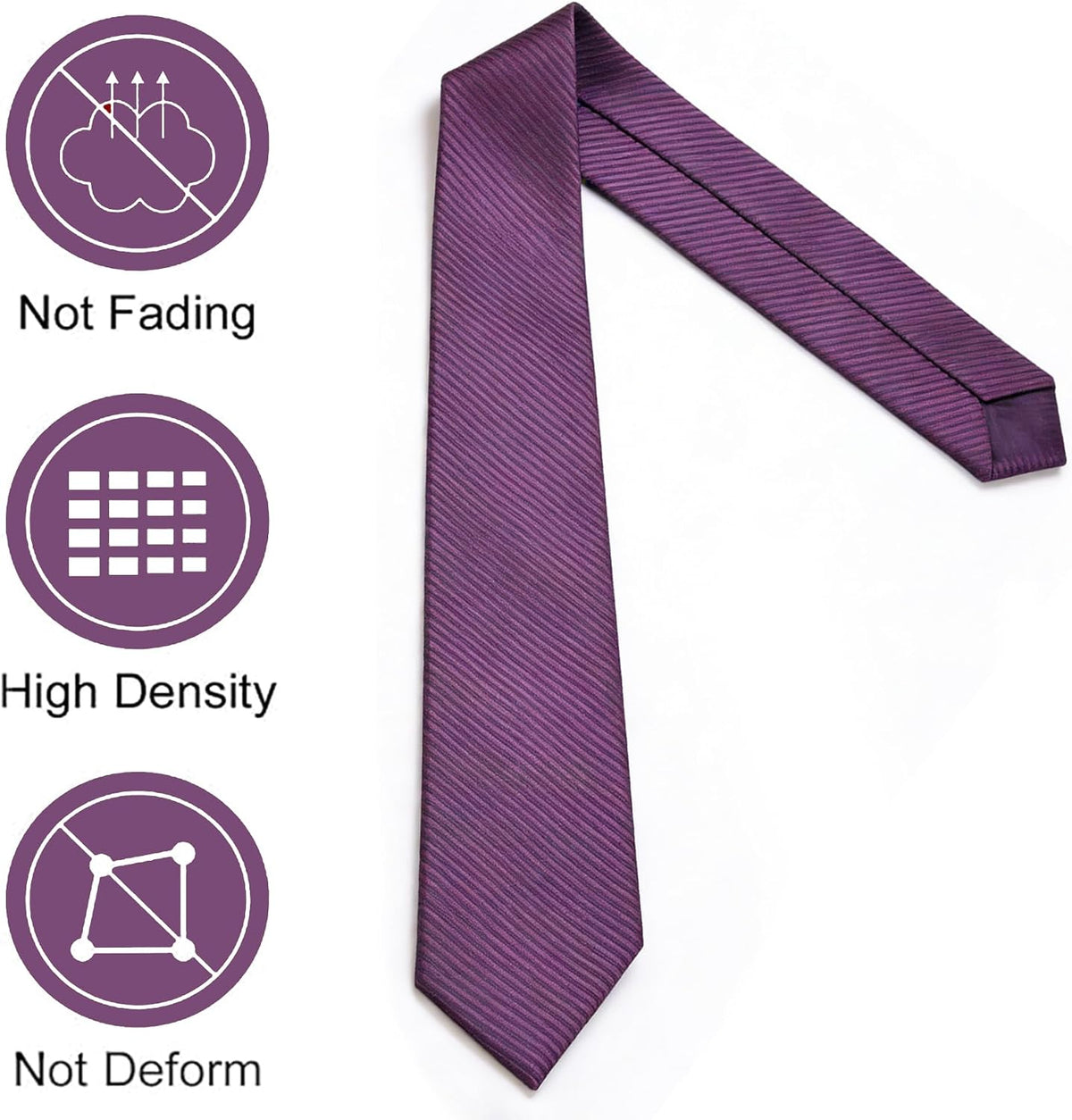 yenlk Men's Classic Necktie, Formal Tie for Weddings, Business and Prom