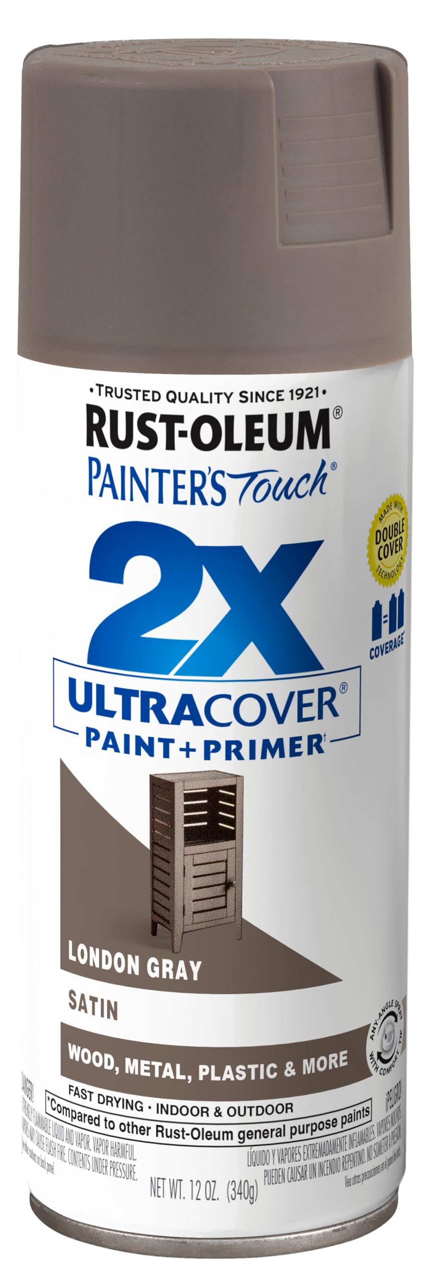 Rust-Oleum 334023-6PK Painter's Touch 2X Ultra Cover Spray Paint, 12 oz, Gloss Almond, 6 Pack