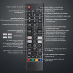 Samsung Universal TV Remote Control – Samsung TV Remote Replacement with Netflix, Prime Video, Rakuten Buttons for All S amsung LED QLED UHD 4K 8K Smart TVs