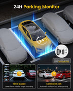 GKU 4K Dash Cam Front and Rear, 5GHz WiFi Dashcam with 64GB SD Card
