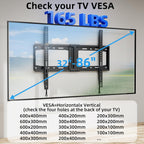 HOME VISION Heavy Duty Fixed TV Wall Bracket for 32-86 Inch Flat Screens