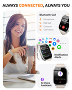 Smart Watch for Men Women- Answer/Make Call, 2026 IP68 Waterproof Fitness Tracker Watch with Sleep Step Counter Activity Smartwatch for Samsung Android iPhone iOS (Deep Burgundy, 1.83)