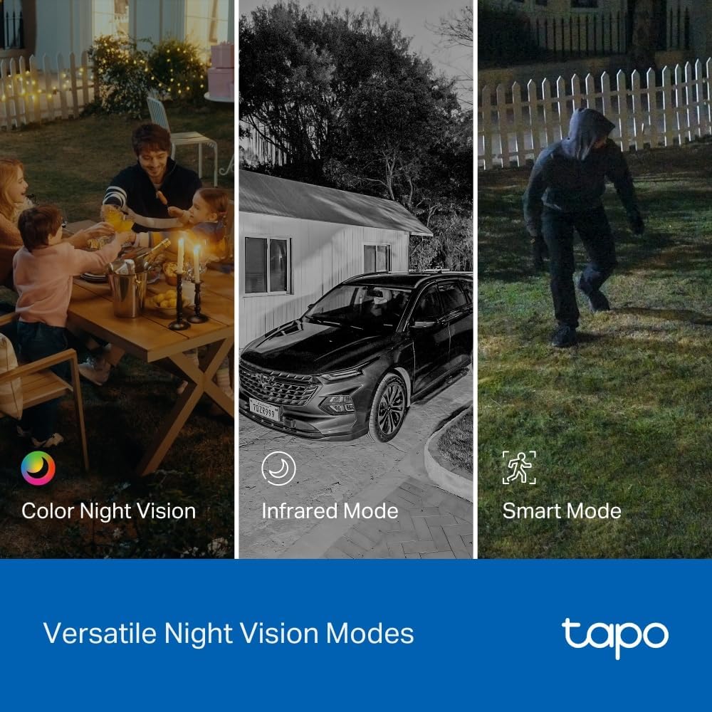 Tapo TP-Link C310 – Indoor Outdoor WiFi Surveillance Camera, 3MP Resolution, IP66 with Night Vision, Motion Detection and Instant Alarm, Control with iOS App, Android, Compatible with Alexa