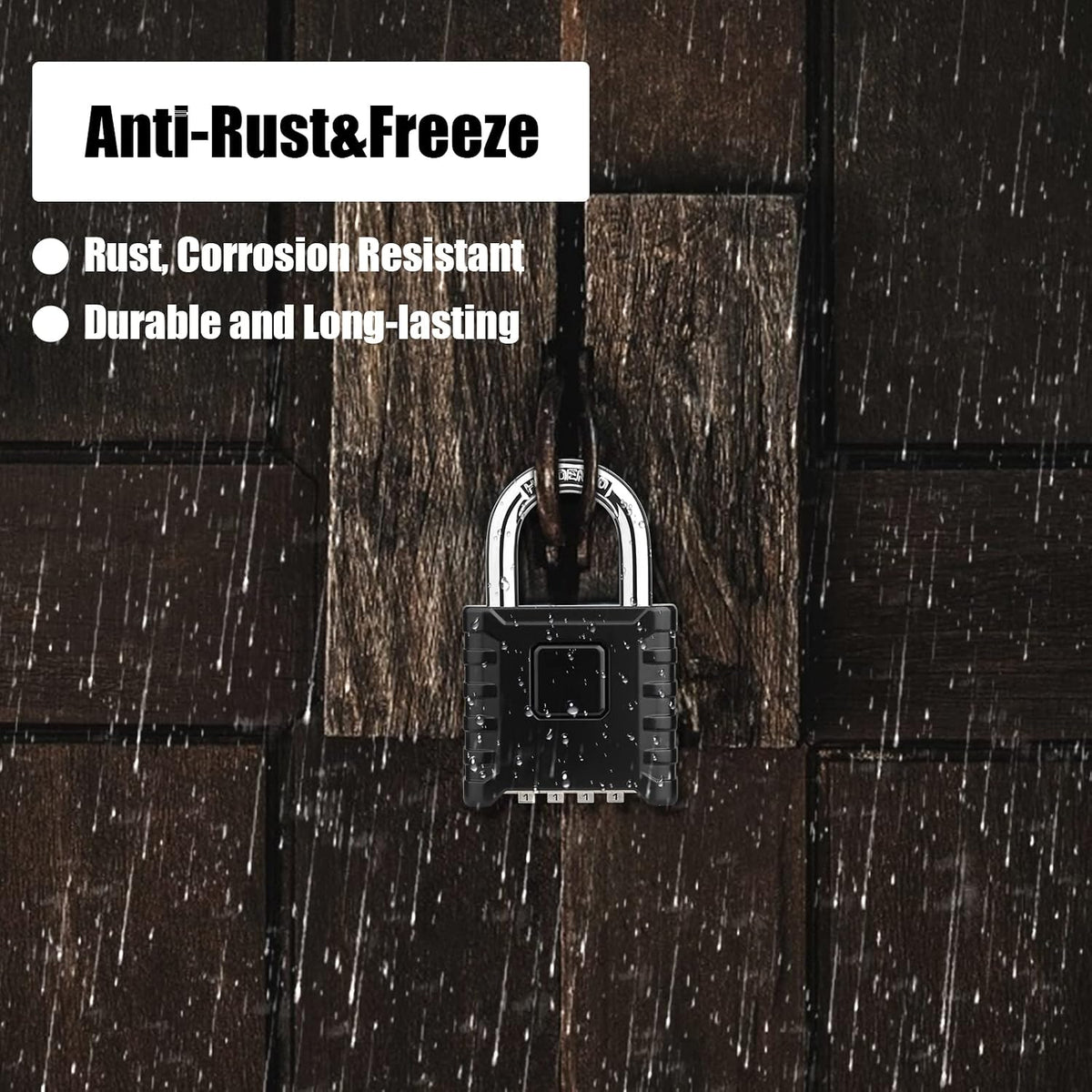 Diyife Large Heavy Duty Combination Padlocks Outdoor, 52mm Weatherproof