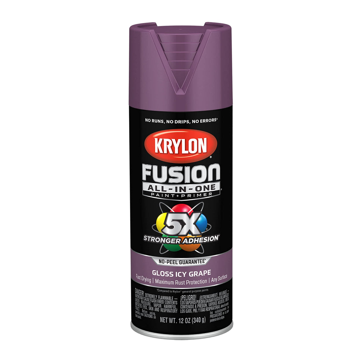 Krylon Fusion All-In-One, Metallic, Black Stainless Steel, 12 oz