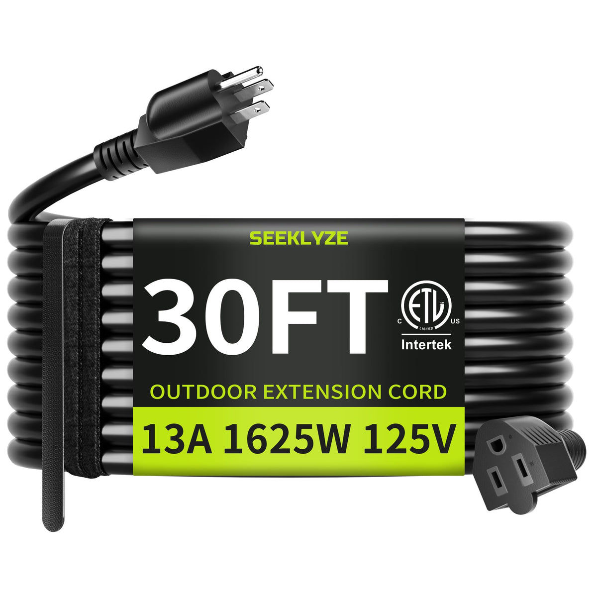16/3 Black Extension Cord 6 FT Indoor, Short Extension Cord