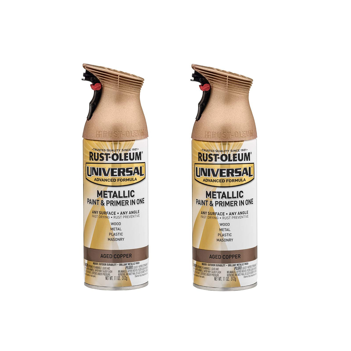 Rust-Oleum Universal All Surface Metallic Spray Paint, Aged Copper
