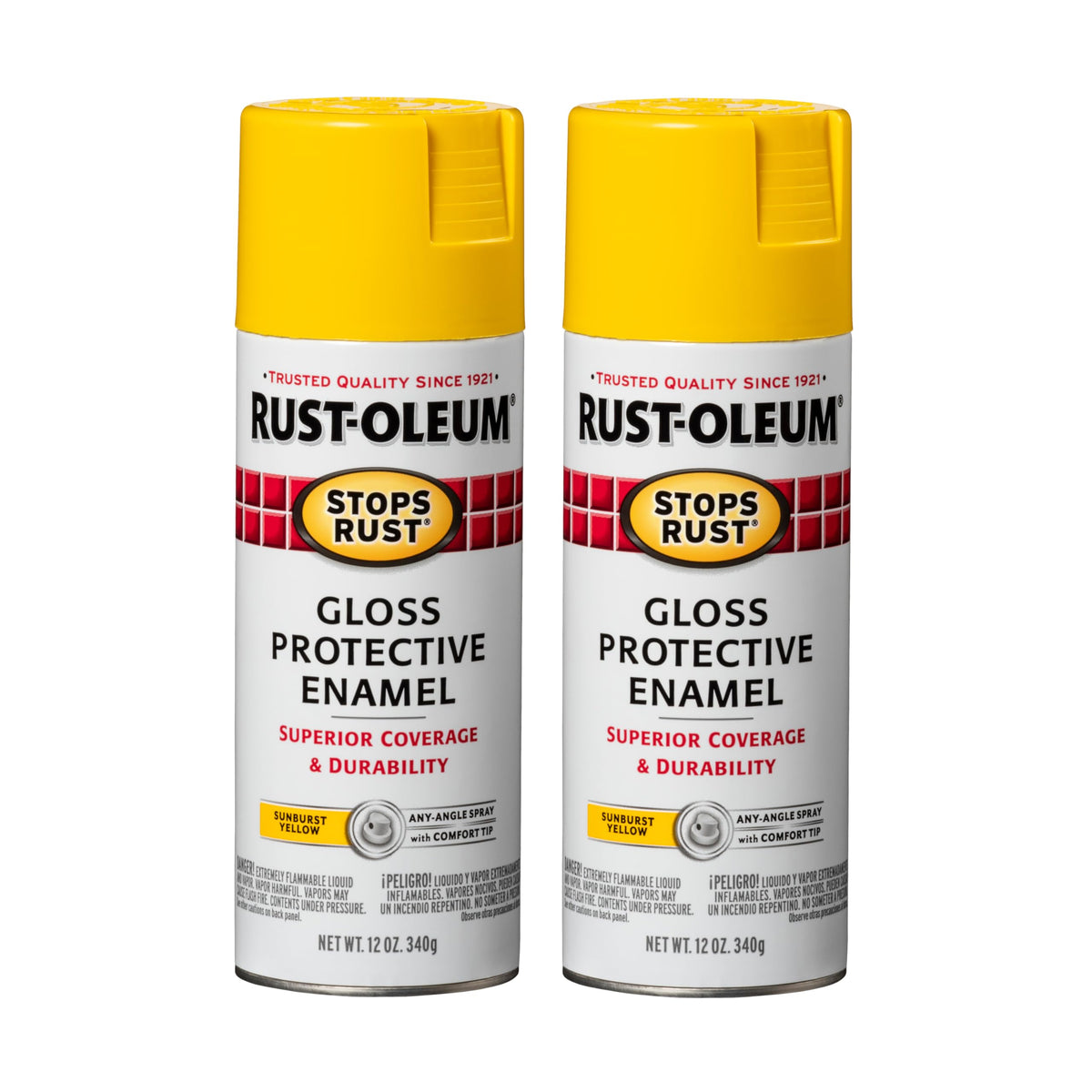 Rust-Oleum 7776830 Stops Rust Spray Paint, 12 oz, Flat Black