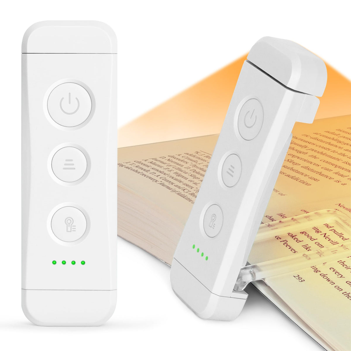 Glocusent USB Rechargeable Book Light, Portable Clip-on LED Reading Light