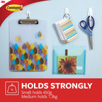 Command Medium Designer Hooks, 6 White Hooks and 9 Adhesive Strips