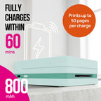 Nelko PP01 2x3 Portable Photo Printer with 20 Sheets, White