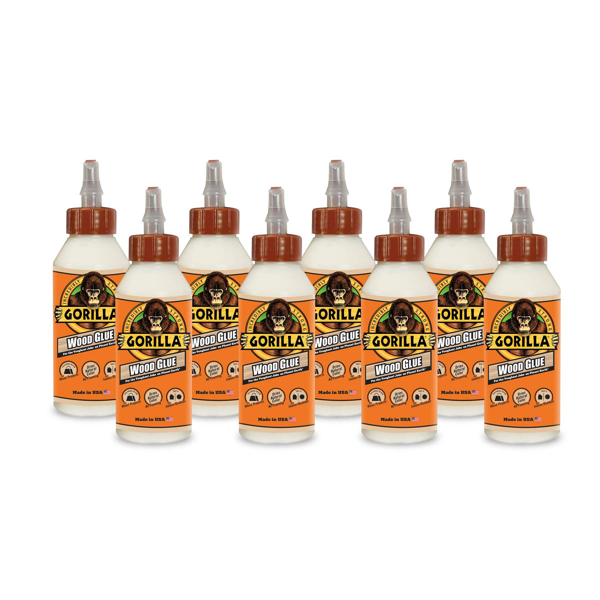 Gorilla Wood Glue, Fast Clamp, Water Resistant PVA, 8 oz