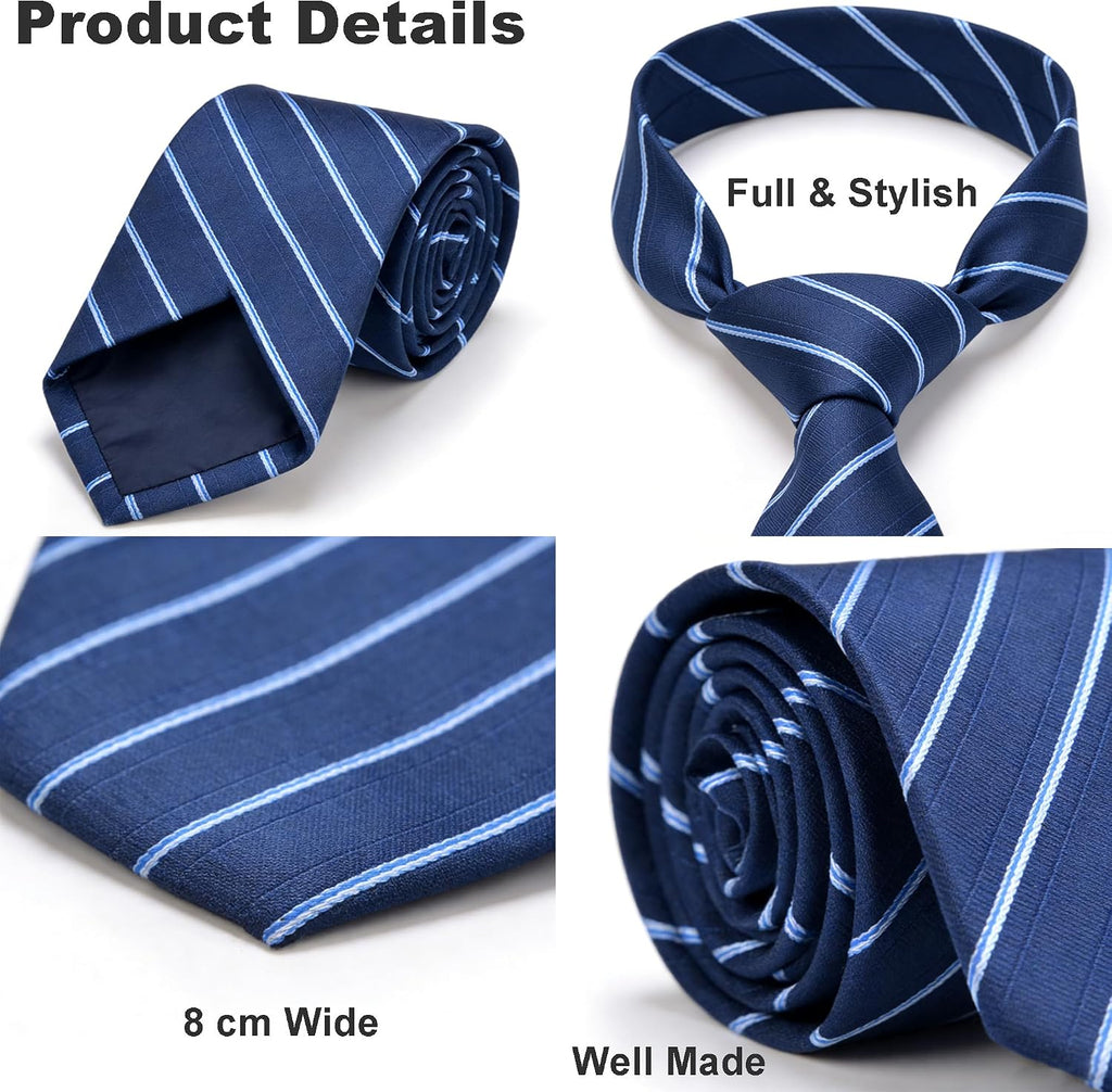 yenlk Men's Classic Necktie, Formal Tie for Weddings, Business and Prom