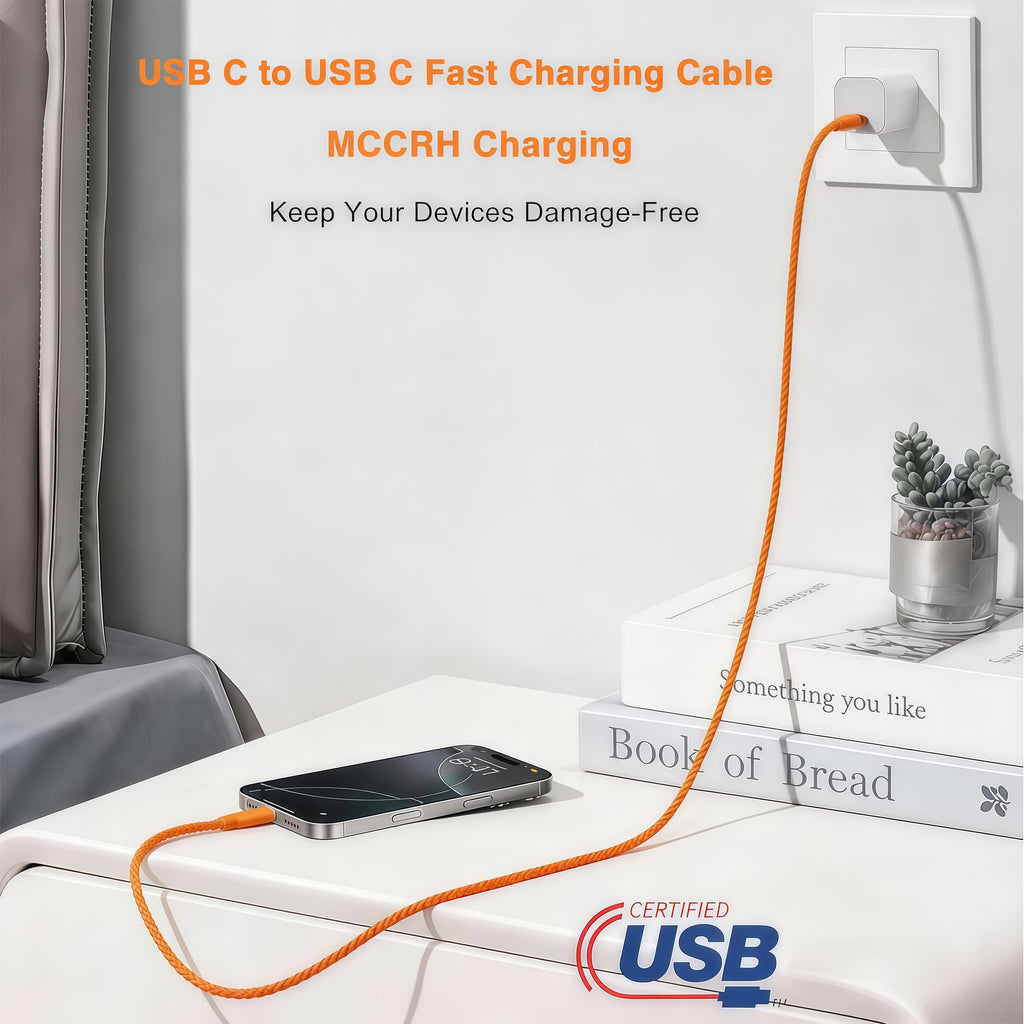 2m USB C to USB C Cable for IPhone 18/17/16/15,Fast Charger USB C for IPhone 17 Air/17e/16 Pro Max/15 Plus/16E/Duo, Long Charging Lead for iPad Pro 10/11th,Google Pixel 11/10/9/8,Samsung Galaxy Z Fold