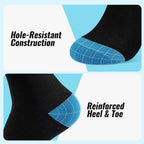 Cirorld 6/10 Pairs Mens Black Socks, Breathable Causal Cotton Socks Men