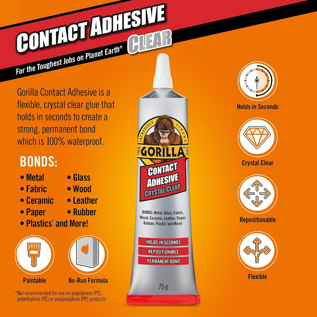 Gorilla Contact Adhesive 75g (6 Pack)