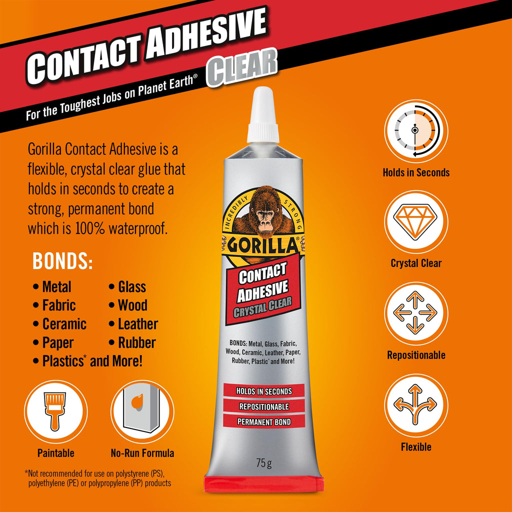 Gorilla Contact Adhesive 75g (6 Pack)