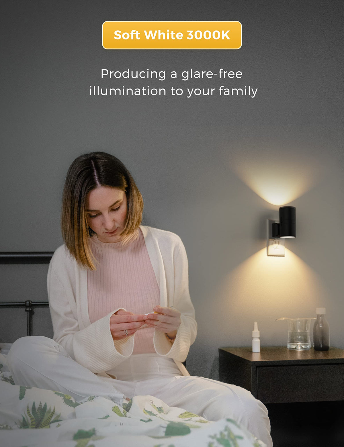 L LOHAS LED Night Light Plug in, Night Lights Plug into Wall, Soft White