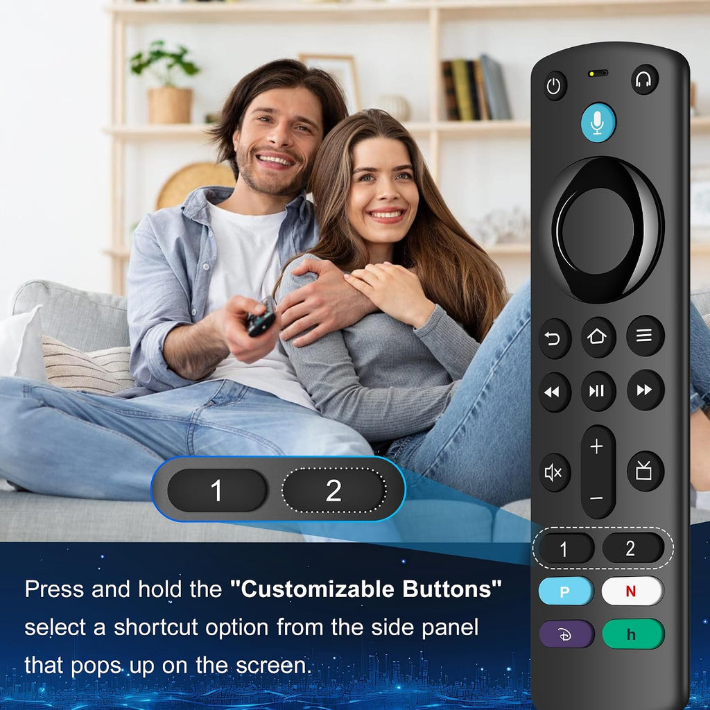 Replacement Remote with Voice for TV-Fire Stick/Cube/Insignia-Toshiba TV, 3rd Gen AMZ Fir‘eSmart Series TVs, TV Stick 4K/Max/4K/Lite/HD,Compatible with partial TCL/Pioneer/Hisense Series TVs