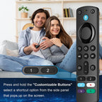 Replacement Remote with Voice for TV-Fire Stick/Cube/Insignia-Toshiba TV, 3rd Gen AMZ Fir‘eSmart Series TVs, TV Stick 4K/Max/4K/Lite/HD,Compatible with partial TCL/Pioneer/Hisense Series TVs