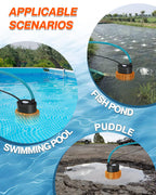 AgiiMan 850GPH Pool Cover Pump, Submersible Sump Pump above Ground