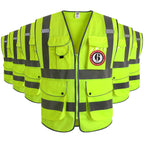 JKSafety Safety Vest for Men Women Reflective Hi Vis JK150 Green 3XL