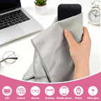 Magic Window Cleaning Cloth Fish Scale Streak Free Cloths – Pack of 6 Towels for Glass Mirrors White