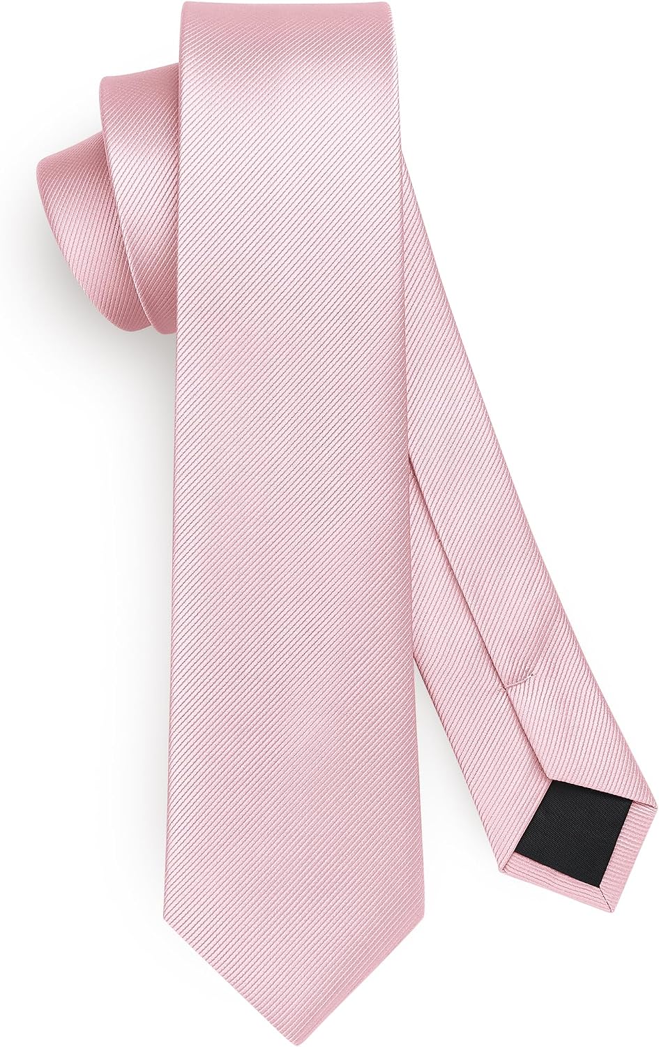 HISDERN Skinny Tie Solid Color 6cm Slim Ties for Men Wedding Classic Formal Business Necktie