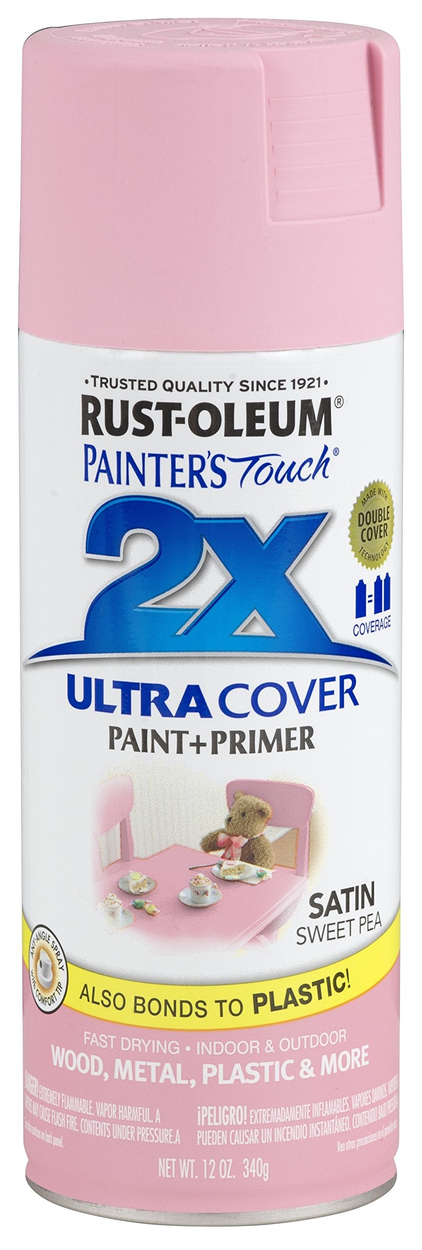 Rust-Oleum 334023-6PK Painter's Touch 2X Ultra Cover Spray Paint, 12 oz, Gloss Almond, 6 Pack