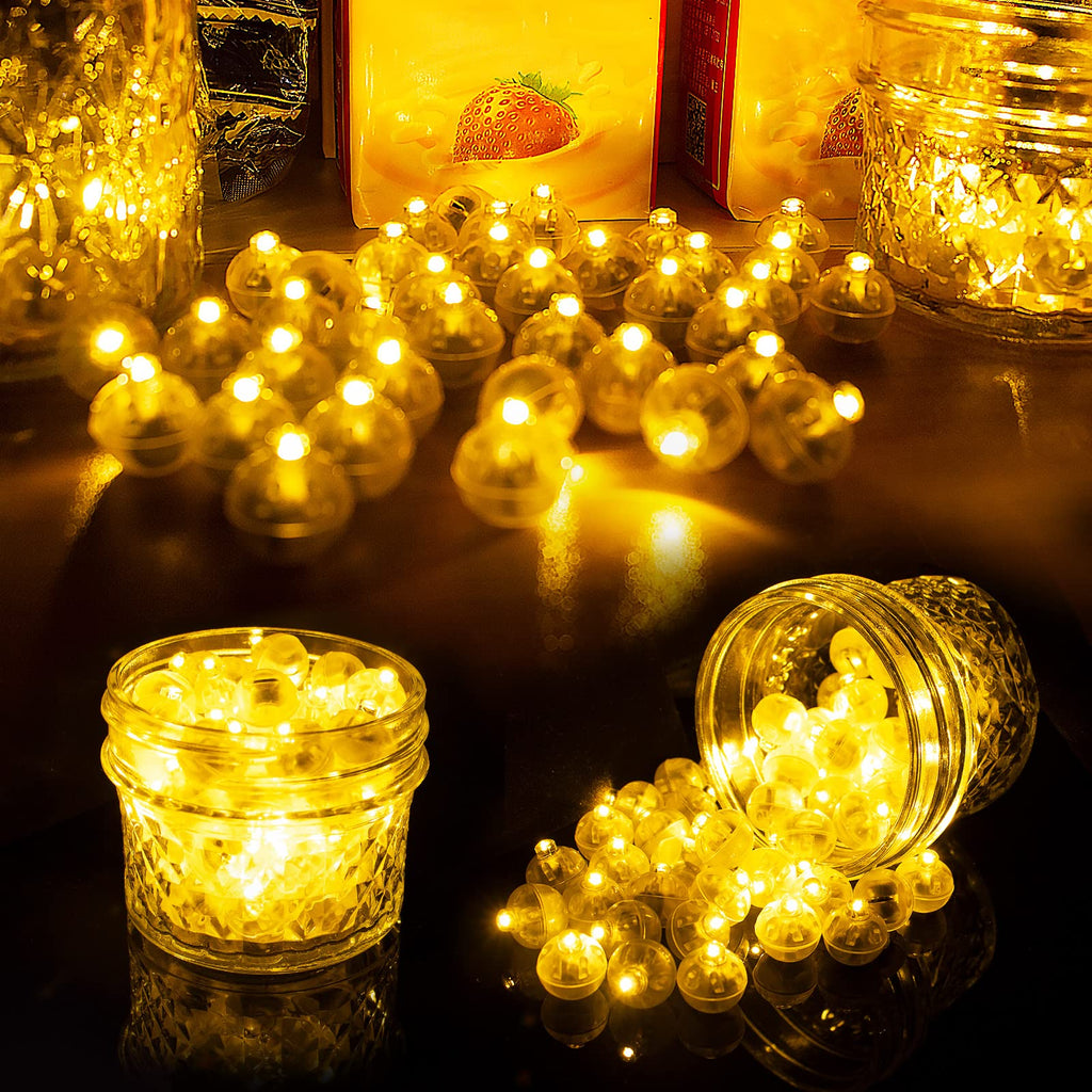 Aogist 200pcs 10-Colors Mini Lights with Hook,Long Standby Time Waterproof LED Balloon Light,Battery Powered,Ball Lamp for Balloon Paper Lantern Birthday Party Christmas Halloween