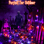 Christmas Lights Outdoor Battery Operated String Lights Total 100LED 33Ft with Timer 8 Modes 16.4Ft*2 Waterproof Outdoor Indoor for Christmas Decor, Warm White, 2-Pack