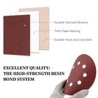 S SATC Sanding Discs 60 Grit 110Pcs Orbital Sander Discs 125mm Hook and Loop Round Orbital Sander Pads for Sanding