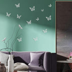 SAOROPEB 3D Butterfly Wall Decor 48 Pcs Gold Butterfly Birthday Decorations