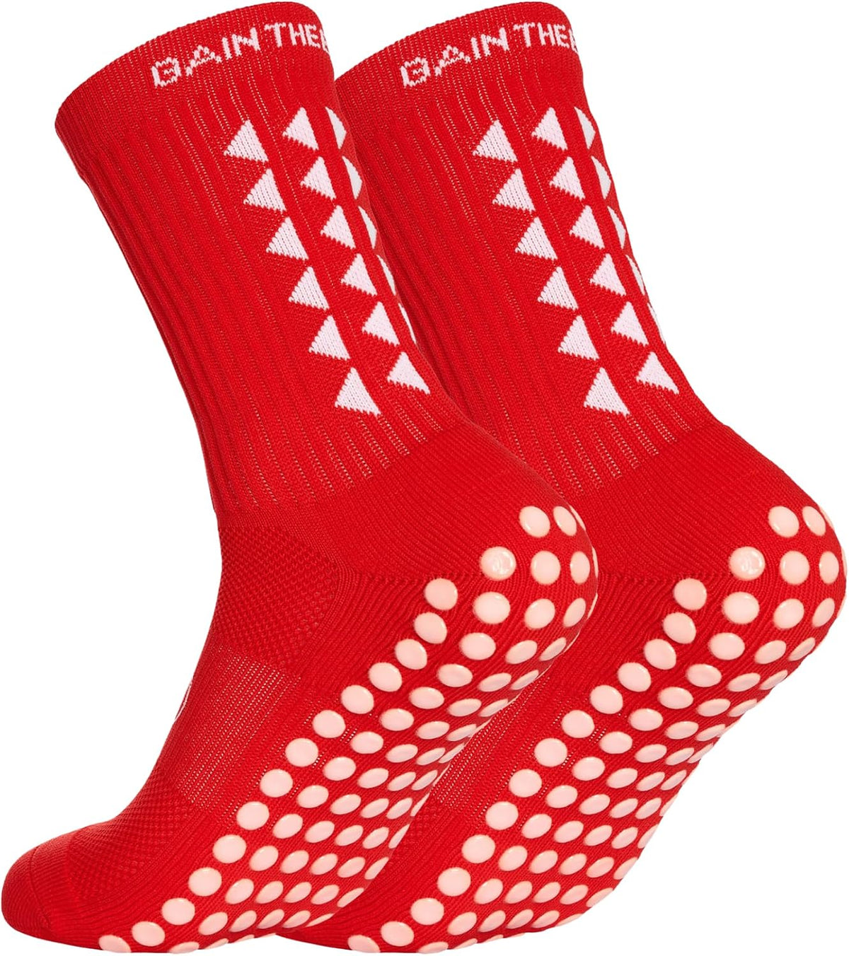 Gain The Edge Football Grip Socks 3.0-2pc and 4pc Set - Non Slip Football Socks - Updated Model