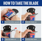 WORKPRO Utility Knife Blades, 100-Pack SK5 Steel Blades with Dispenser