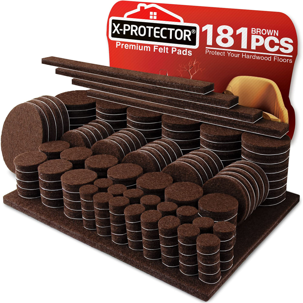 Felt Furniture Pads X-PROTECTOR 133 PCS Premium Furniture Pads - Felt Pads