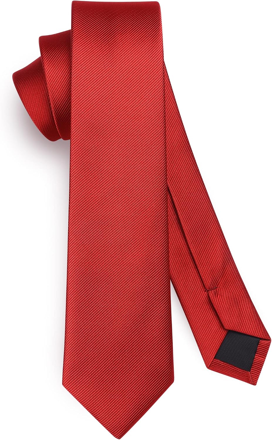 HISDERN Skinny Tie Solid Color 6cm Slim Ties for Men Wedding Classic Formal Business Necktie