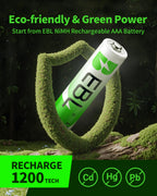 EBL AAA Rechargeable Batteries 1100mAh 8-Pack 1.2V Ni-MH Battery