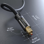 KabelDirekt – Optical Audio TOSLINK Cable – 1.5m – Soundbar