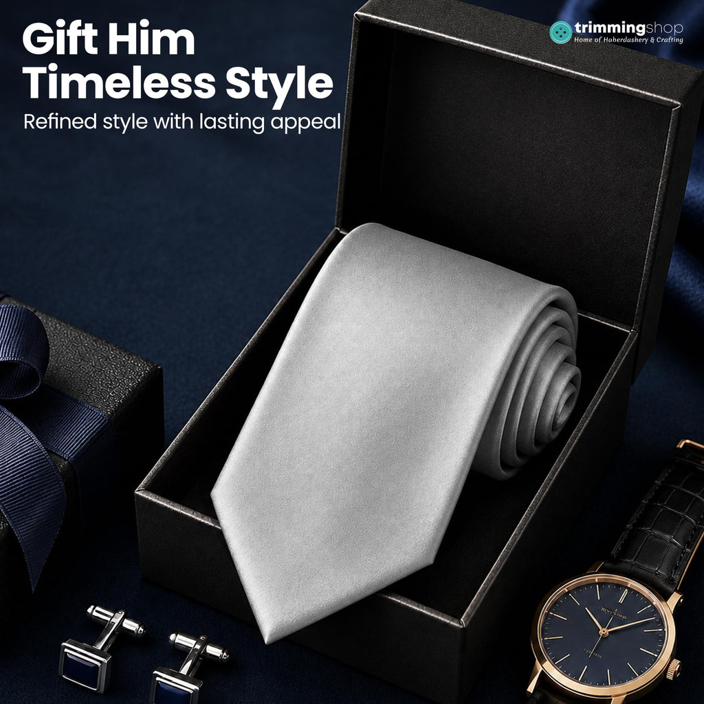 Trimming Shop 5cm Slim Skinny Solid Colour Necktie for Mens