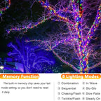 Joomer Solar Fairy Lights, 2-Pack Total 80FT 240LED Lights, Warm White
