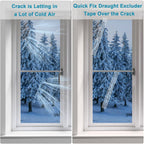 Draft Excluder Tape for Windows Doors, Removable Weather Seal, 3.5cm x 10m