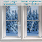 Draft Excluder Tape for Windows Doors, Removable Weather Seal, 3.5cm x 10m