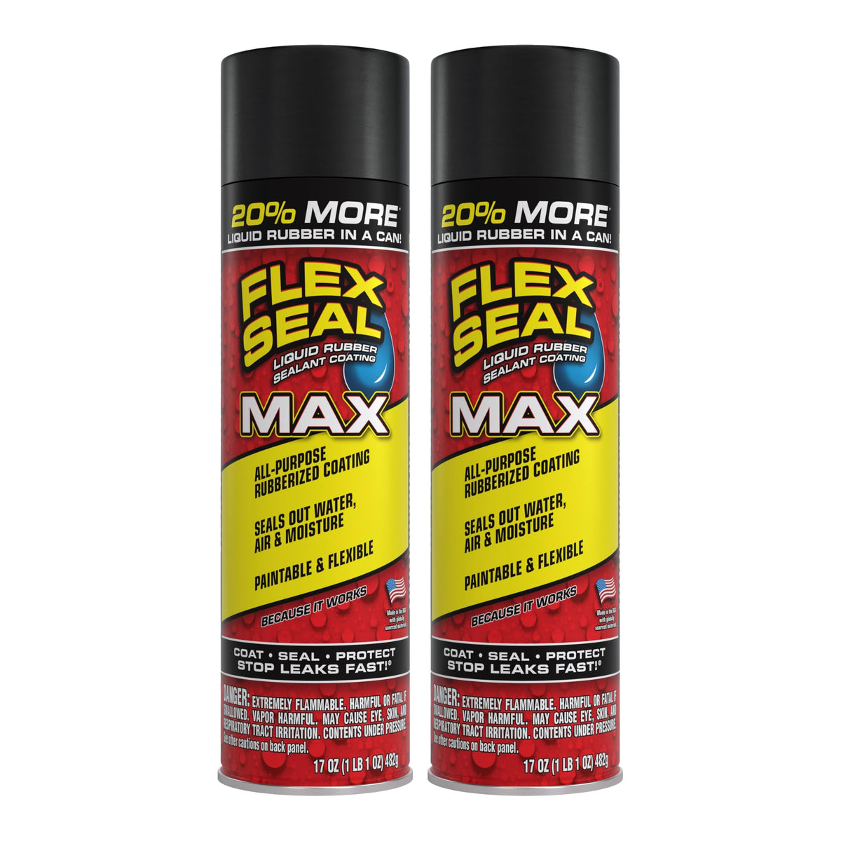 Flex Seal Spray Rubber Sealant Coating, Waterproof, Clear, 14 oz, 1-Pack