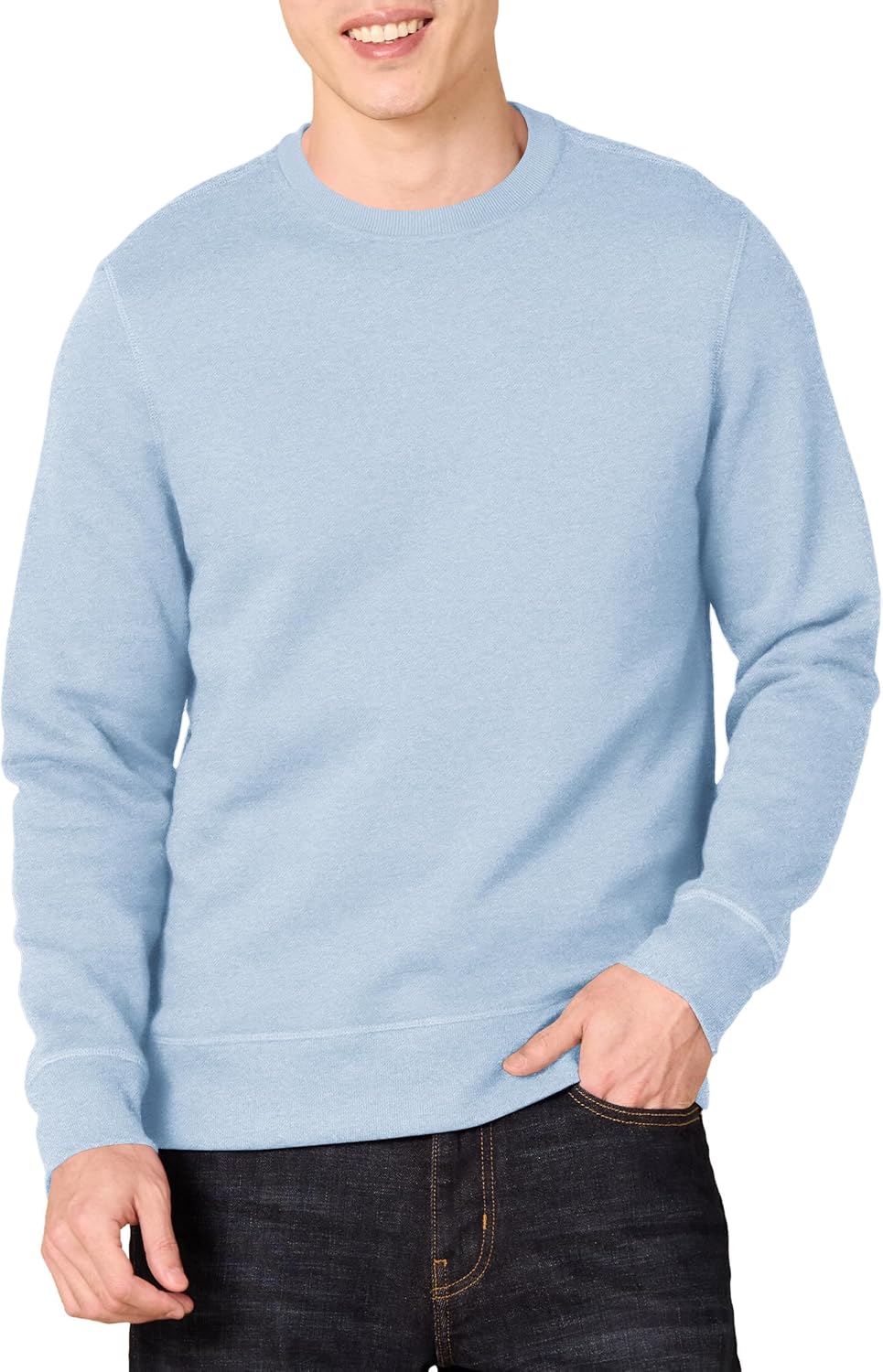 Amazon Essentials Men's Crew-Neck Fleece Sweatshirt with Ribbing (Available in Big and Tall)